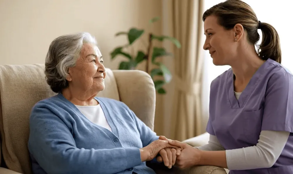 Carer supporting a person living with dementia at home